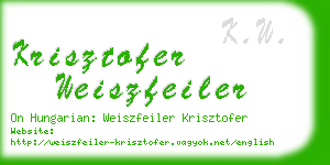 krisztofer weiszfeiler business card